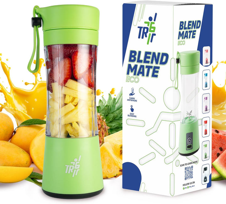 TR6 Blendmate Eco Portable Blender for Smoothies & Shakes – 380ML Rechargeable | Compact | Portable