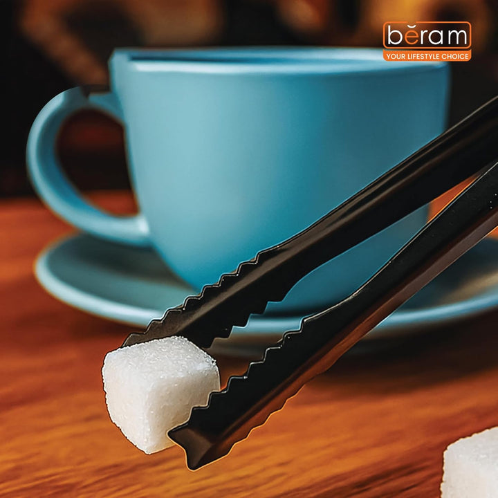 Beram Sugar Tong – Stainless Steel Mini Tongs for Sugar Cubes, Ice, Snacks & Tea Parties – Durable, Rust-Resistant Zig Zag 15