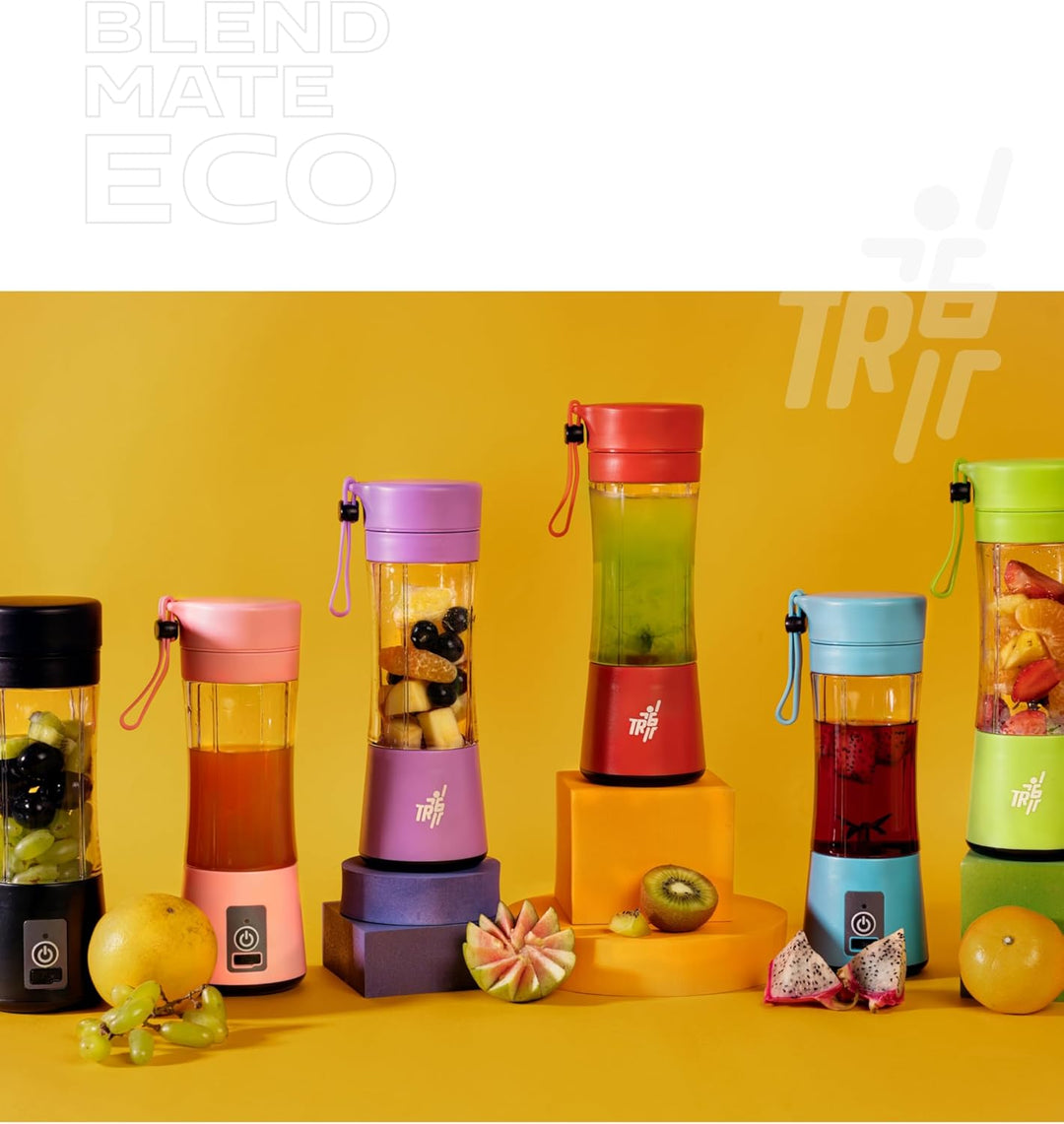 TR6 Blendmate Eco Portable Blender for Smoothies & Shakes – 380ML Rechargeable | Compact | Portable