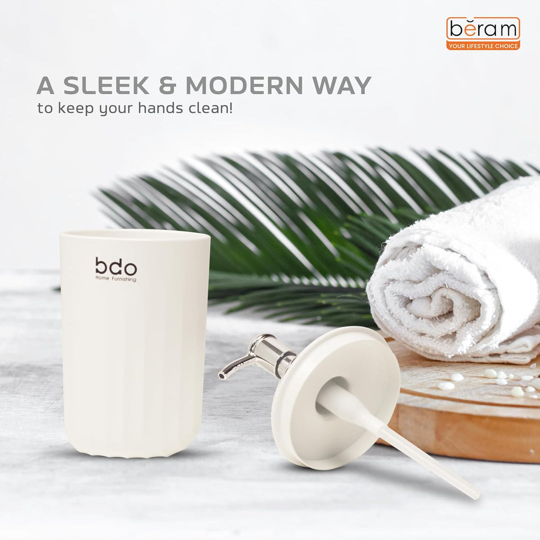 BERAM Sea Wave Soap Dispenser, Hand Sanitizer Travel Bottle, Hand and Liquid Soap Pump, Lotion Dispenser, Compact Bathroom or Kitchen Container, Holder for Traveling, Camping, Vacation