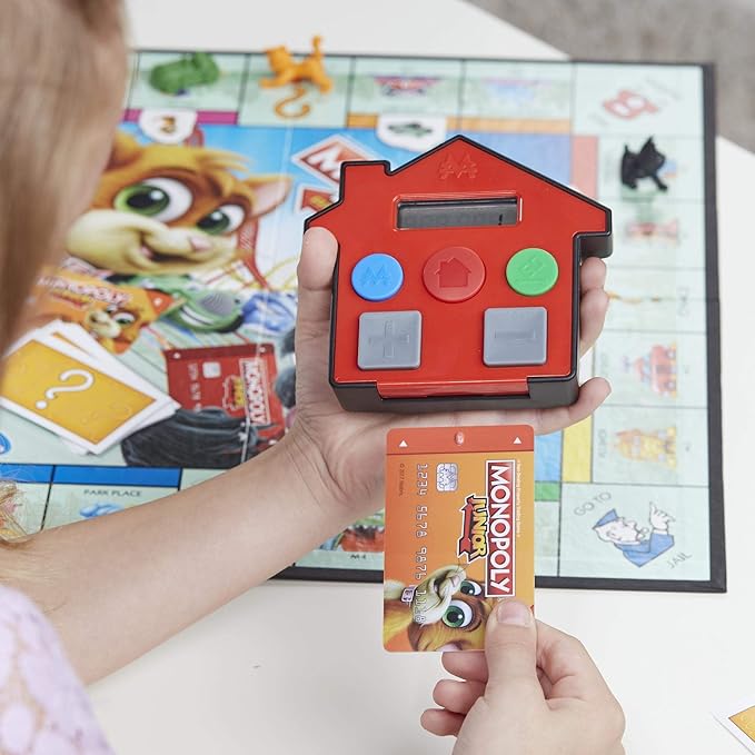 Hasbro Monopoly Electronic Banking Board Game with Cashless Digital Bank Cards and Electronic Banking Unit Fast Gameplay Strategy Property Trading Family Board Game for Kids and Adults Ages 8+