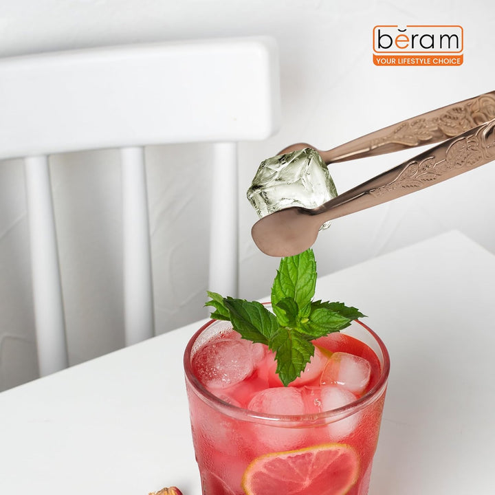 Beram Sugar Tong – Stainless Steel Mini Tongs for Sugar Cubes, Ice, Snacks & Tea Parties – Durable, Rust-Resistant Handle Design