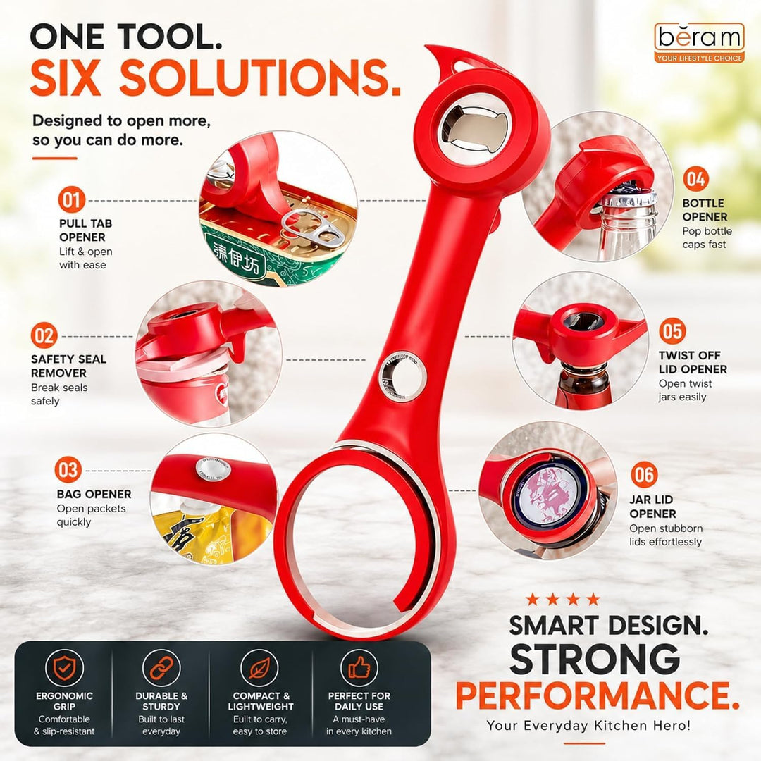 BERAM Frost & Refresh Kit – 7 Cavity Silicone Popsicle Mold with Lid & Reusable Sticks, 33 Cavity Ice Ball Maker Mold & 6-in-1 Multi Bottle Jar Opener | BPA Free Frozen Treat & Drink Making Combo