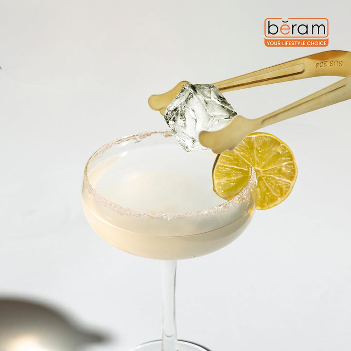 Beram Sugar Tong – Stainless Steel Mini Tongs for Sugar Cubes Ice Snacks & Tea Parties – Durable Rust-Resistant Leaf Design