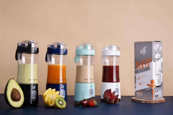TR6 Blendmate Comfort Portable Blender for Smoothies, Protein Shakes & Ice Crushing – 380ML Capacity, Tritan Material, 4000mAh Battery, USB-C Port, and Sipper Lid