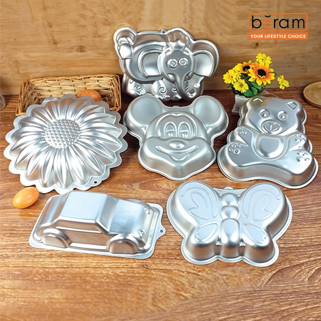 BERAM 3D Butterfly Cake Mould Non Stick Food Grade Aluminium Alloy Baking Pan for Birthday Halloween Christmas Creative 3D Cake Mould for Kids Home Bakers Baking Lovers Decorating Essentials