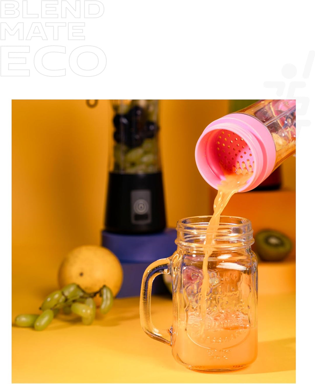 TR6 Blendmate Eco Portable Blender for Smoothies & Shakes – 380ML Rechargeable | Compact | Portable