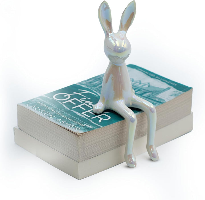 BERAM Sitting Bunny – Ceramic Statue Figurine, Modern Art Sculpture for Home Decor, Abstract Shelf Ornament, Premium Gift for Office, Living Room, or Dining Room Centerpiece