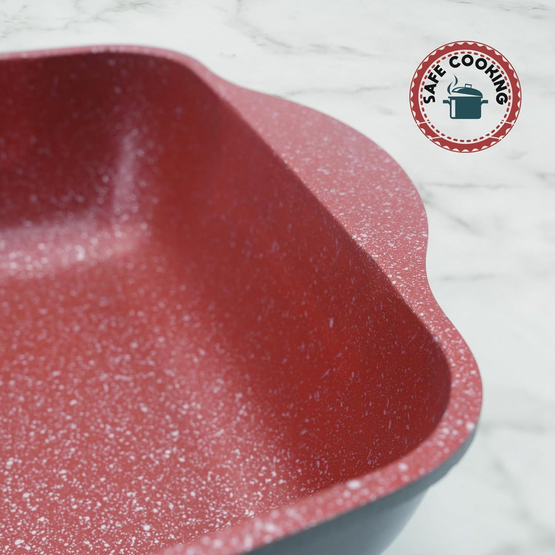 14Pcs Black Granite Nonstick Cookware Set with Lids Die-Cast Aluminum Induction & Oven Safe PFOA/PTFE-Free Kitchen Utensil Durable Scratch-safe Pots & Pans for Cooking (14PCS Set)