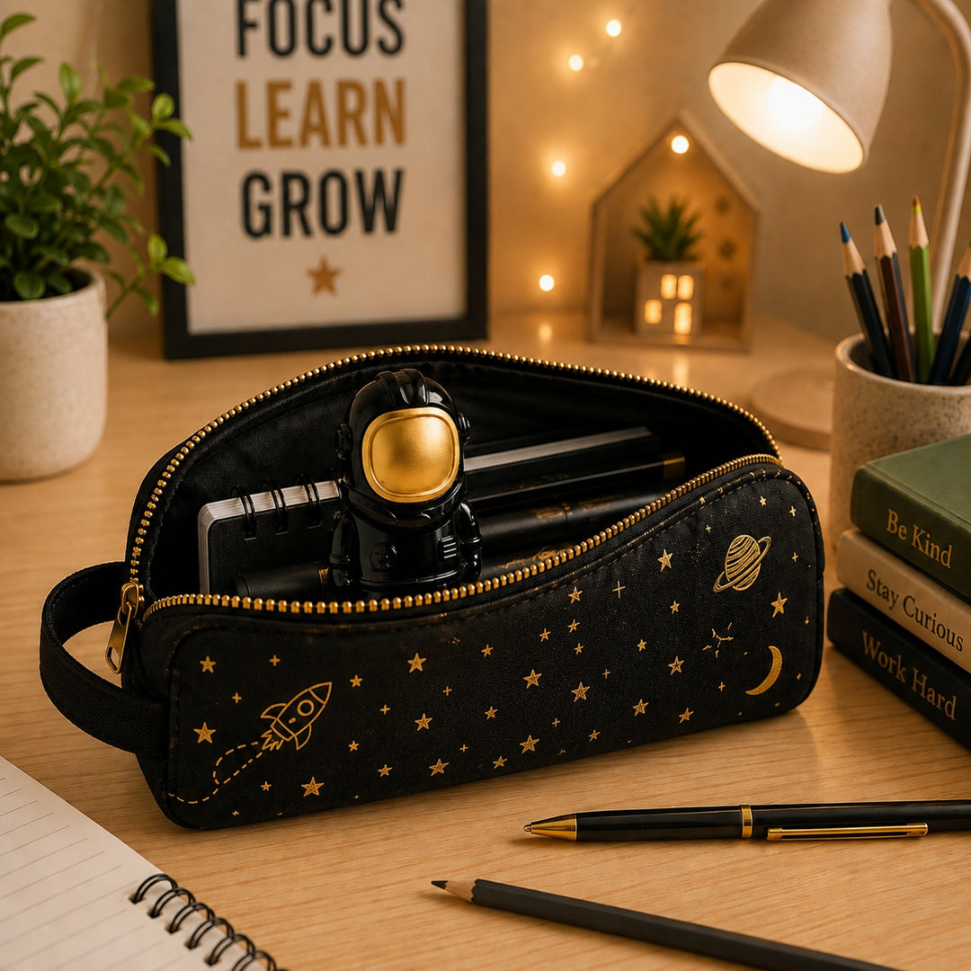 Space Pencil  Sharpener with Eraser, Cute Cartoon Manual Pencil Sharpener with Attractive Design, Novelty Desk Sharpener for School, Office, Home, Study and Everyday Use