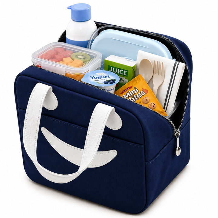 Insulated Lunch Bag, Reusable Thermal Lunch Tote with Zipper Closure, Lightweight Lunch Box Carry Bag for Office, School, Travel, Picnic, Work and Daily Meal Storage
