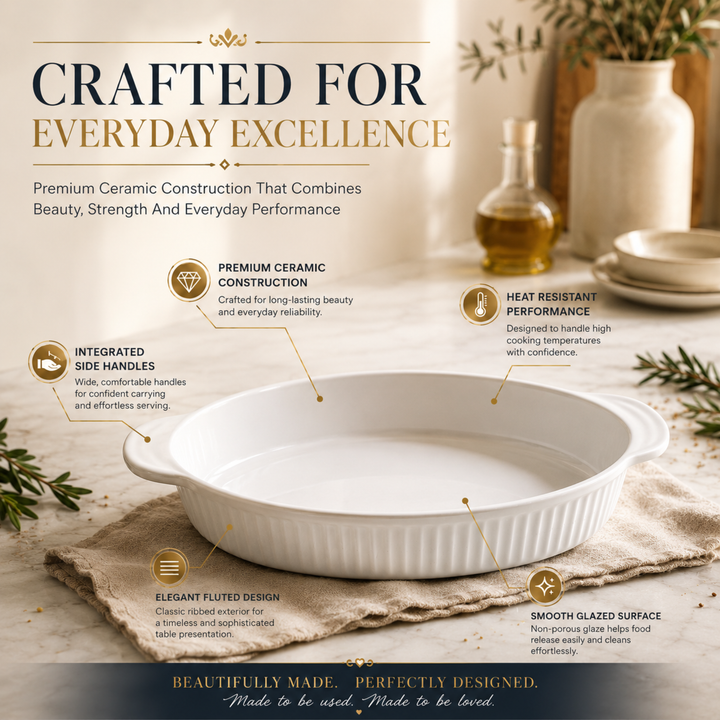 Ceramic Stripes White Serving Tray Microwave Dishwasher Safe Ceramic Platter for Snacks Desserts Appetizers Sushi Pastry Dry Fruits Dining Kitchen Buffet Party and Restaurant Use