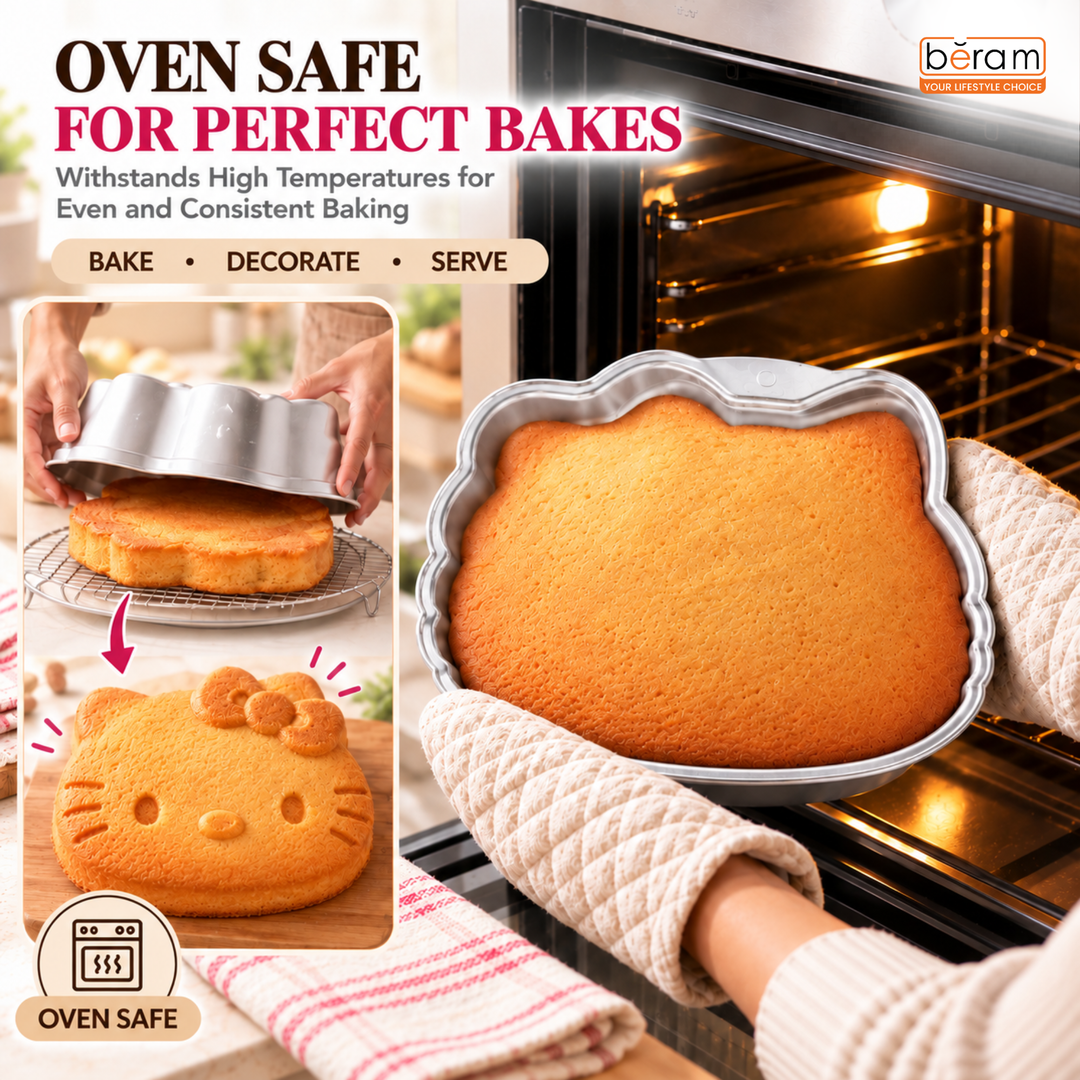 BERAM Non Stick Food Grade Aluminium Alloy Cake Mould Creative Shape Baking Pan for Birthday Party Christmas Kids Home Bakers Baking Lovers Decorating Essentials Baking Tools Kitchen Accessories Oven Safe Durable