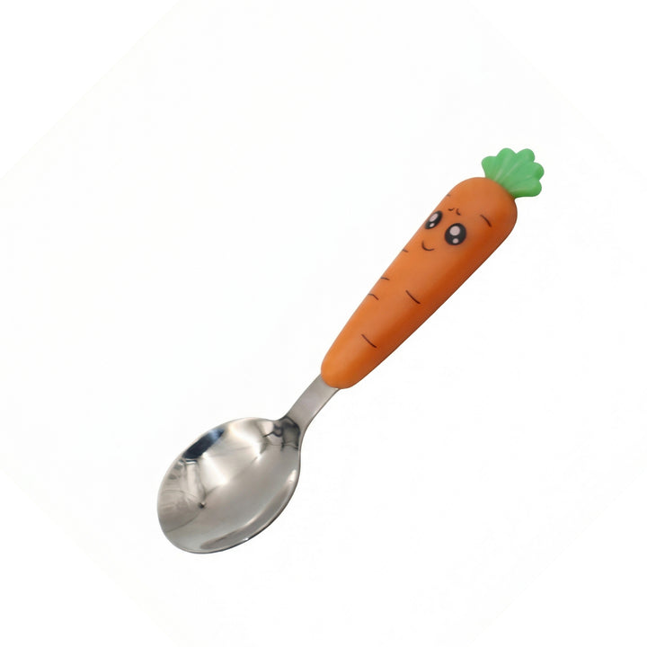 BERAM Rabbit Rapier Children’s Cutlery Set – 18/10 Stainless Steel Flatware with Cute Carrot Design Handles – Compact Size Tableware Set for Toddlers and Kids