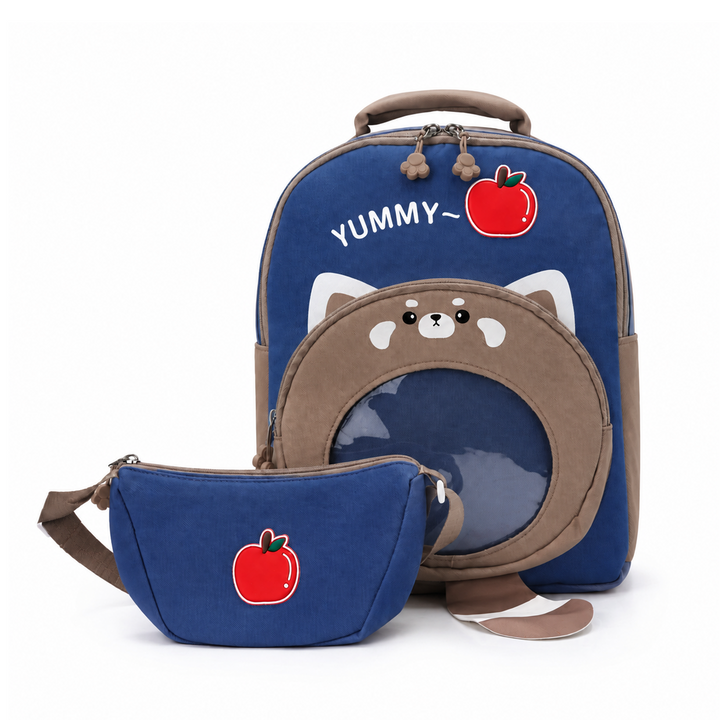 Bear Design School Backpack with Matching Side Bag, Lightweight Student Book Bag Set, Multi Pocket School Bag with Adjustable Shoulder Straps, Spacious School Backpack Daily School Use