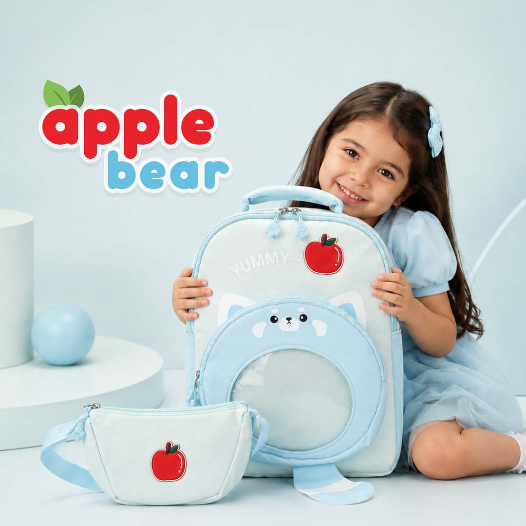 Bear Design School Backpack with Matching Side Bag, Lightweight Student Book Bag Set, Multi Pocket School Bag with Adjustable Shoulder Straps, Spacious School Backpack Daily School Use