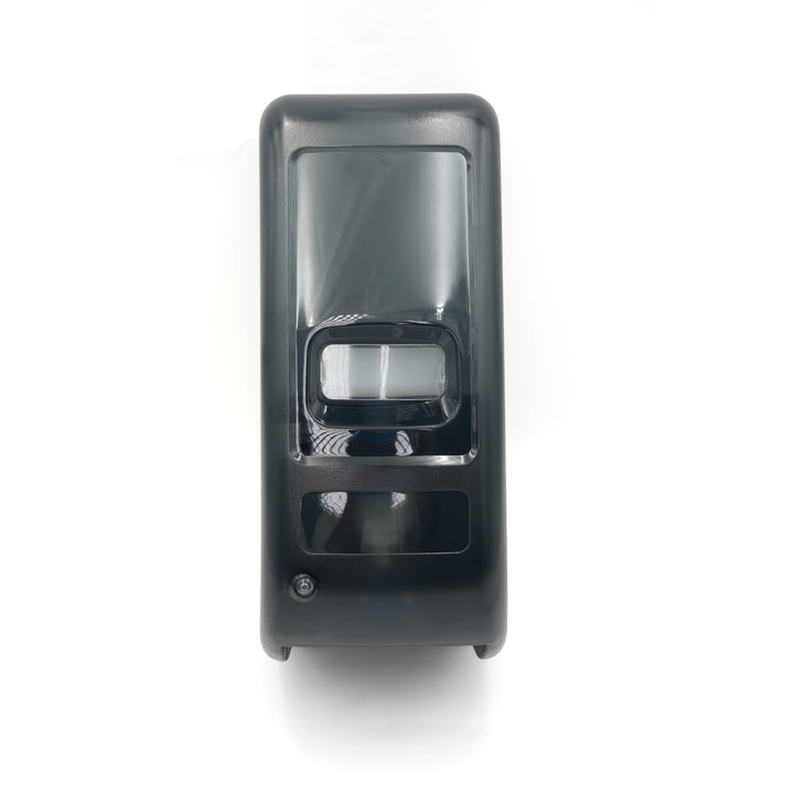 BERAM Automatic Soap Dispenser 1 Liter Wall Mounting Non-Contact Battery Operated Hand wash Foaming with Sensor Foam Soap Dispense for Bathroom Kitchen Office Translucent smoked Black