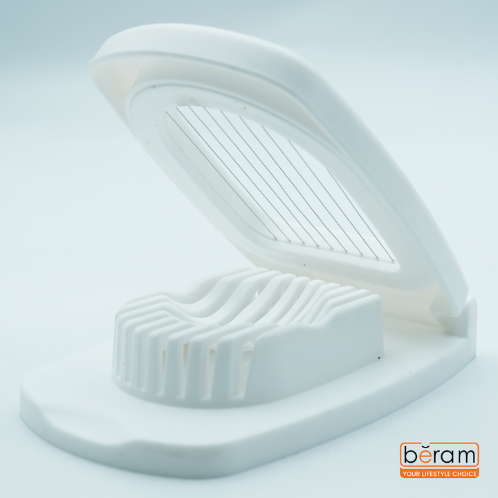 Beram Stainless Steel Wire Egg Slicer for Hard Boiled Eggs Mozzarella Potatoes Mushrooms & Soft Fruits Dishwasher Safe Durable Plastic Body Kitchen Tool for Even Slices & Salad Garnishes