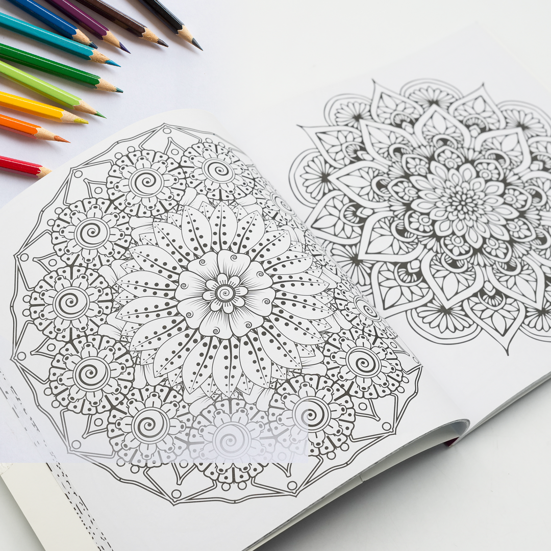 Blooming Mandala Coloring Book 80 Intricate Mandala Designs for Kids and Adults Relaxing Symmetry Patterns Mindfulness Art Coloring for Stress Relief Creativity and Relaxation