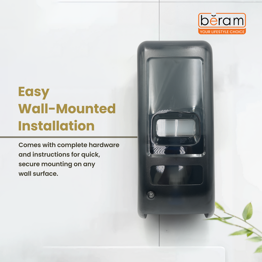 Beram 1000ML Automatic Soap Dispenser Wall Mounted Touchless Hand Sanitizer & Liquid Soap Dispenser Battery Operated Refillable Commercial Dispenser for Bathroom Kitchen Office