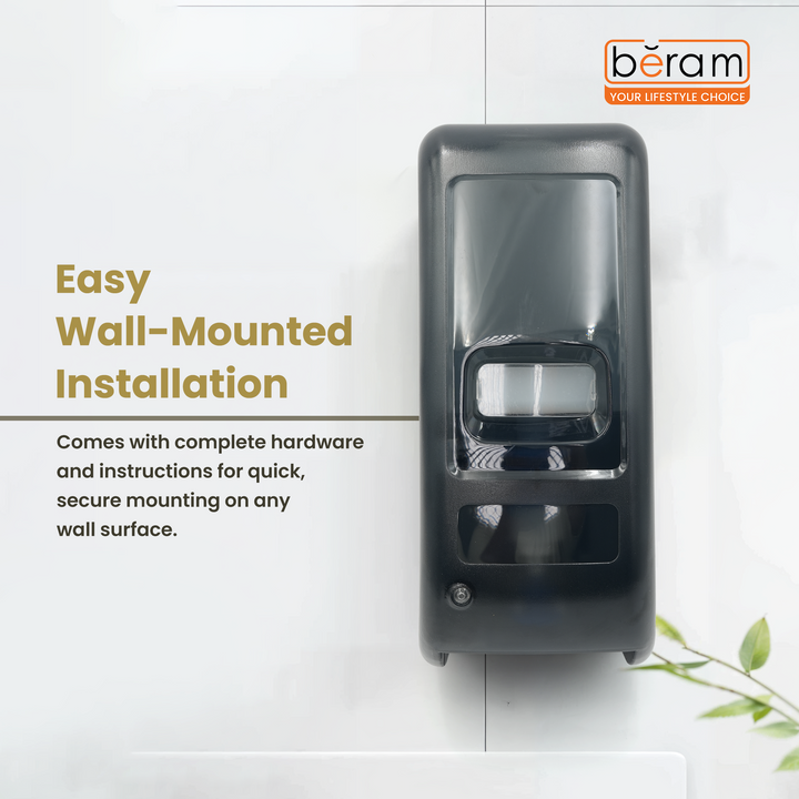 Beram 1000ML Automatic Soap Dispenser Wall Mounted Touchless Hand Sanitizer & Liquid Soap Dispenser Battery Operated Refillable Commercial Dispenser for Bathroom Kitchen Office