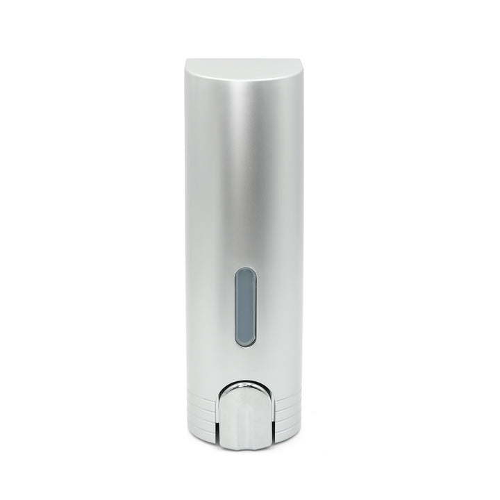 BERAM Wall‑Mounted Manual Soap Dispenser, Push Type soap Dispenser for Bathroom, Kitchen & Hotel, Chrome ABS Liquid Hand Soap, Shampoo, Sanitizer Holder, Refillable Single Chamber-White