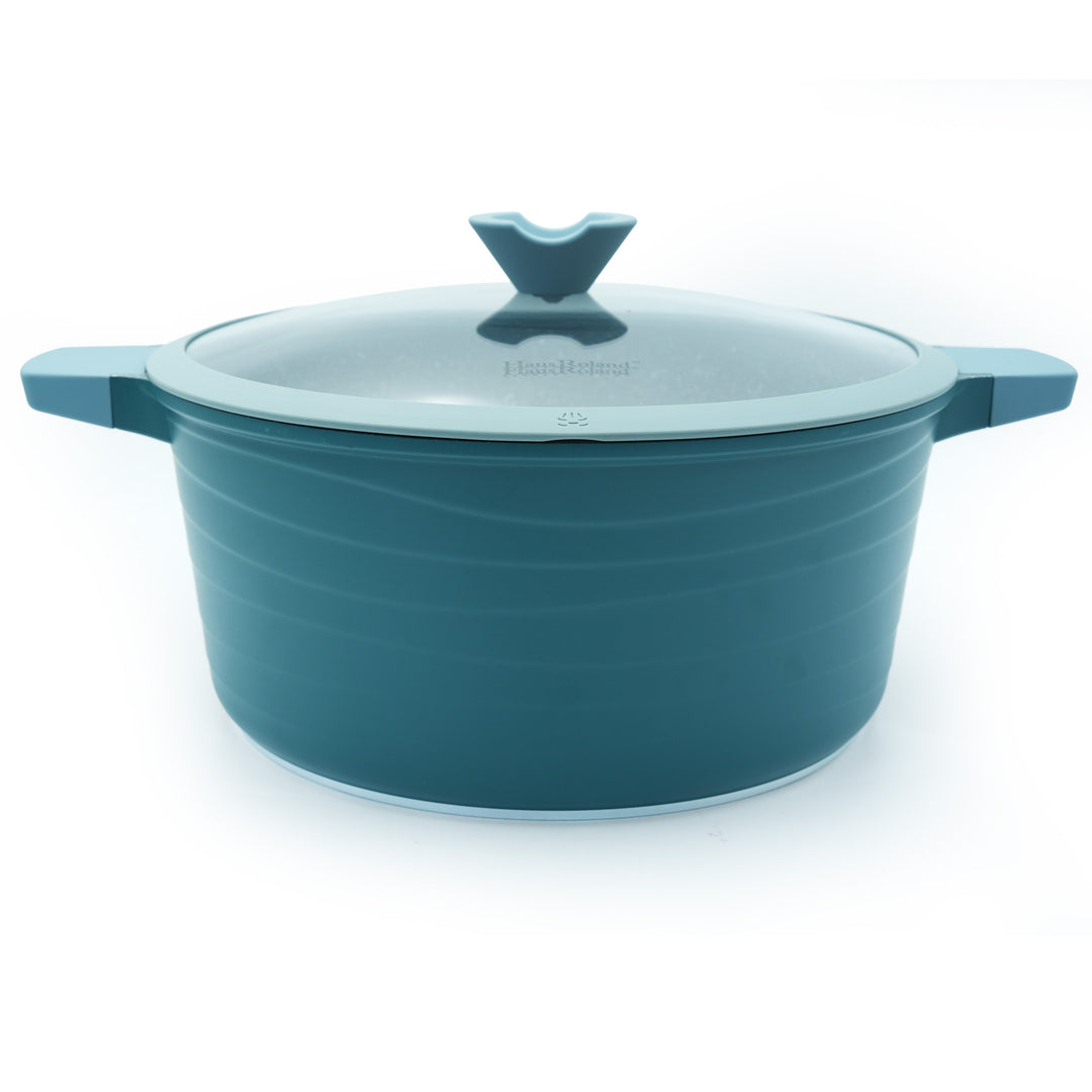 Haus Roland 14Pcs Green Granite Nonstick Cookware Set with Lids Die-Cast Aluminum Induction & Oven Safe PFOA/PTFE-Free Kitchen Utensil Durable Scratch-safe Pots & Pans for Cooking