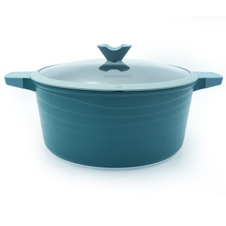 Haus Roland 14Pcs Green Granite Nonstick Cookware Set with Lids Die-Cast Aluminum Induction & Oven Safe PFOA/PTFE-Free Kitchen Utensil Durable Scratch-safe Pots & Pans for Cooking