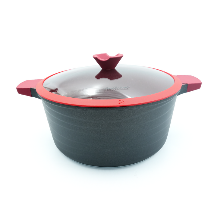 14Pcs Black Granite Nonstick Cookware Set with Lids Die-Cast Aluminum Induction & Oven Safe PFOA/PTFE-Free Kitchen Utensil Durable Scratch-safe Pots & Pans for Cooking (14PCS Set)