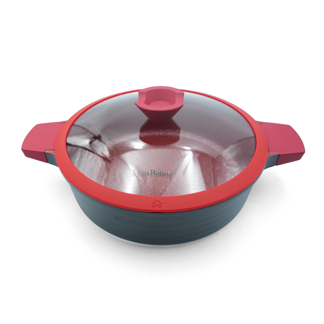 14Pcs Black Granite Nonstick Cookware Set with Lids Die-Cast Aluminum Induction & Oven Safe PFOA/PTFE-Free Kitchen Utensil Durable Scratch-safe Pots & Pans for Cooking (14PCS Set)