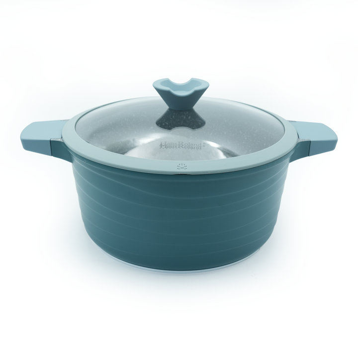 Haus Roland 14Pcs Green Granite Nonstick Cookware Set with Lids Die-Cast Aluminum Induction & Oven Safe PFOA/PTFE-Free Kitchen Utensil Durable Scratch-safe Pots & Pans for Cooking