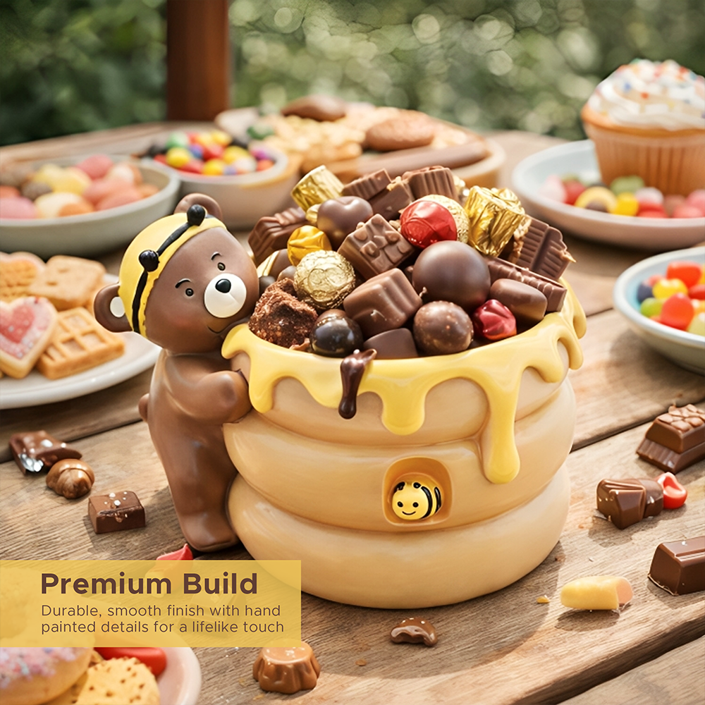 Animal Fruit Harvest Flower Pot Bunny Carrot and Bear Honey Bee Set Polyresin Cute Animal Succulent Planters Decorative Tree Trunk and Honey Pot Vase Desk Flower Pot Pen Pencil Holder Propagator Kit Indoor Outdoor Home Garden Decor