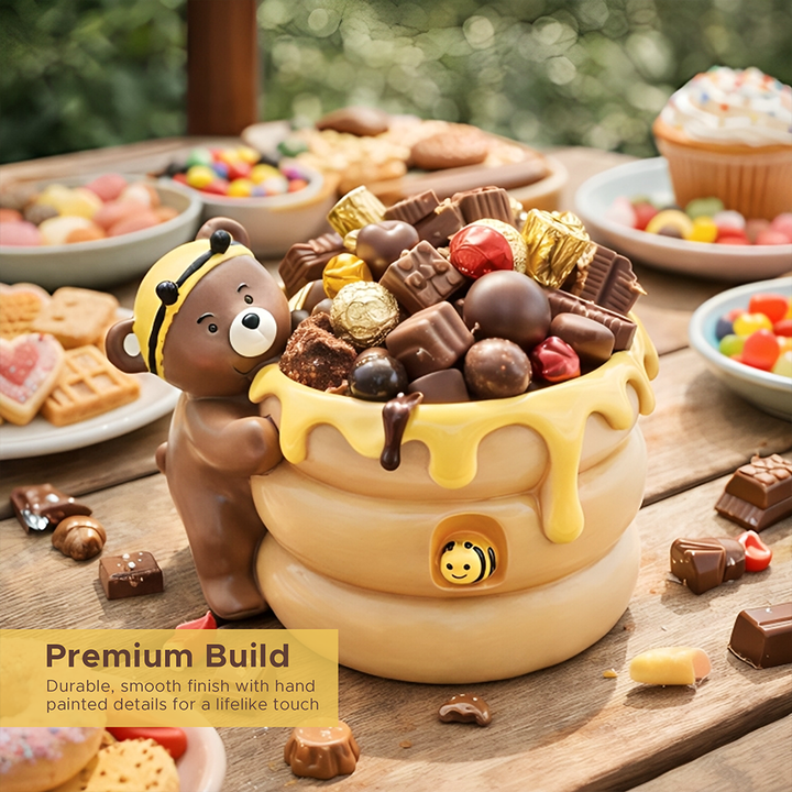 Animal Fruit Harvest Flower Pot Bunny Carrot and Bear Honey Bee Set Polyresin Cute Animal Succulent Planters Decorative Tree Trunk and Honey Pot Vase Desk Flower Pot Pen Pencil Holder Propagator Kit Indoor Outdoor Home Garden Decor