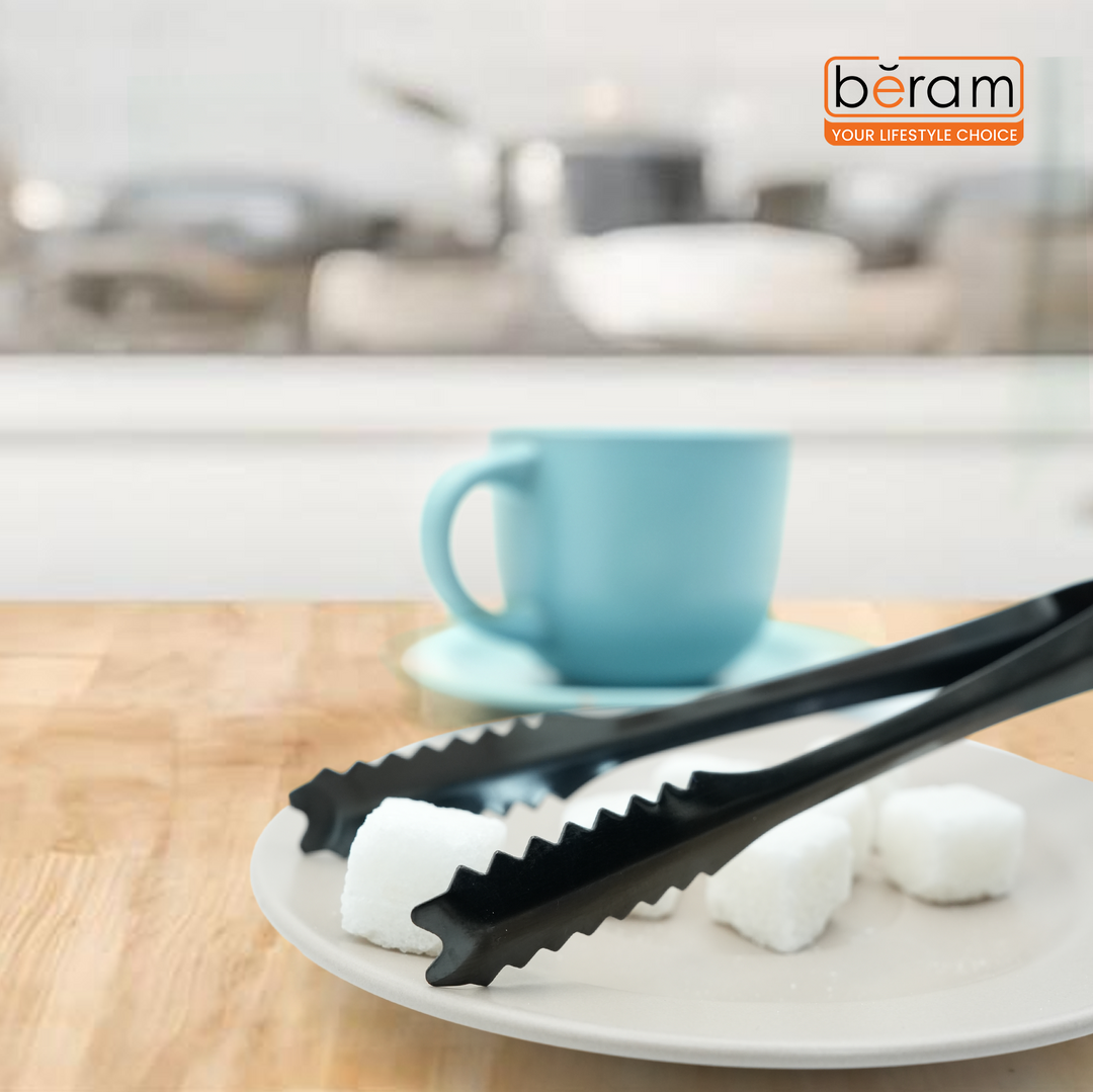Beram 15+12.5 Sugar Tong Stainless Steel Mini Tongs for Sugar Cubes, Ice, Snacks & Tea Parties – Durable, Rust-Resistant