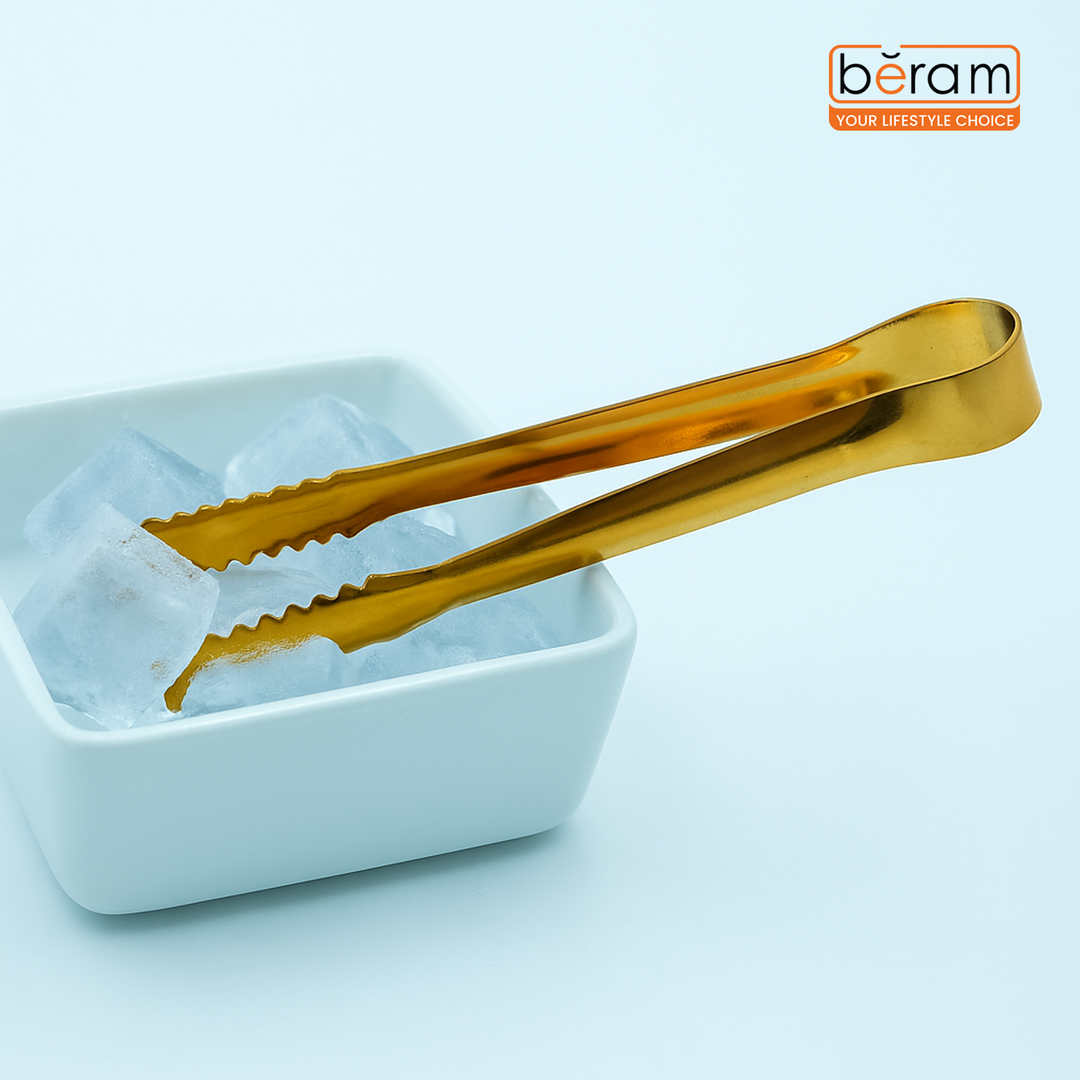 Beram 15+12.5 Sugar Tong Stainless Steel Mini Tongs for Sugar Cubes, Ice, Snacks & Tea Parties – Durable, Rust-Resistant