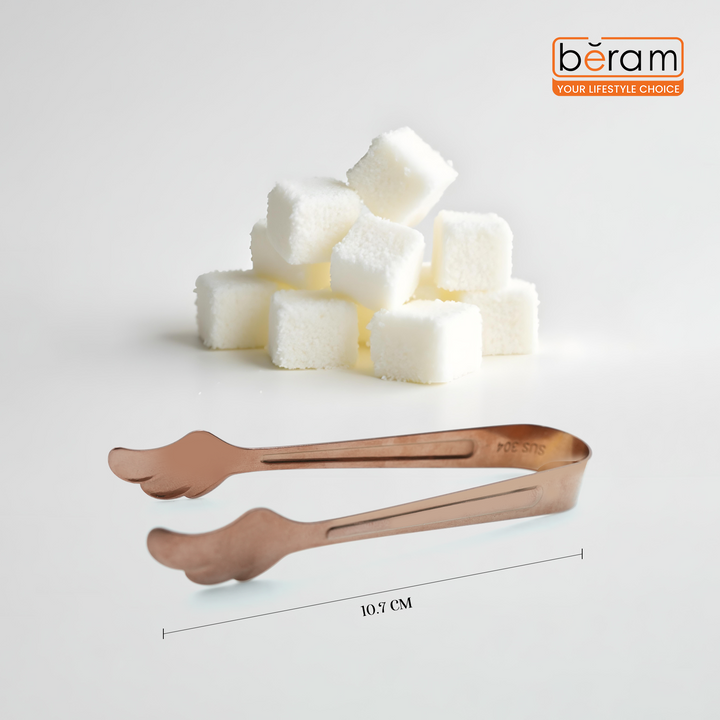 Beram Sugar Tong – Stainless Steel Mini Tongs for Sugar Cubes, Ice, Snacks & Tea Parties – Durable, Rust-Resistant Mix Color