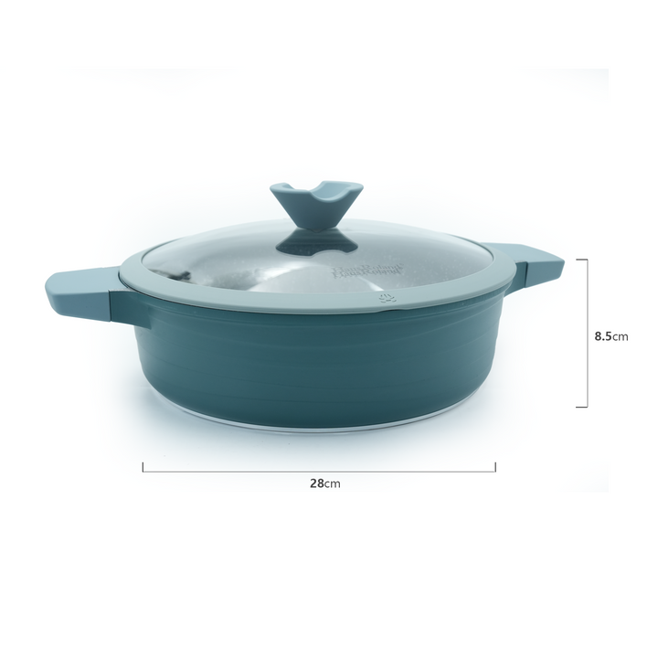 Haus Roland 14Pcs Green Granite Nonstick Cookware Set with Lids Die-Cast Aluminum Induction & Oven Safe PFOA/PTFE-Free Kitchen Utensil Durable Scratch-safe Pots & Pans for Cooking