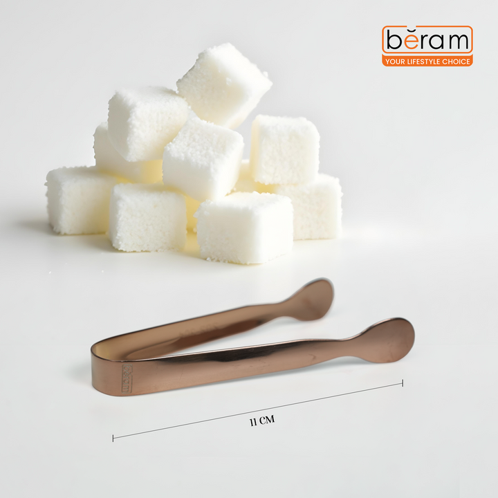 Beram Sugar Tong – Stainless Steel Mini Tongs for Sugar Cubes, Ice, Snacks & Tea Parties – Durable, Rust-Resistant Mix Color