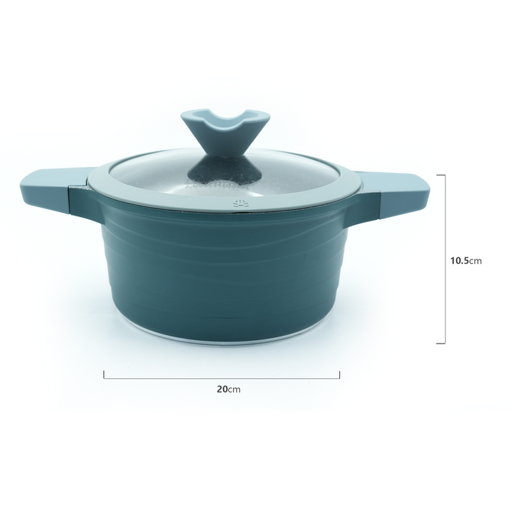 Haus Roland 14Pcs Green Granite Nonstick Cookware Set with Lids Die-Cast Aluminum Induction & Oven Safe PFOA/PTFE-Free Kitchen Utensil Durable Scratch-safe Pots & Pans for Cooking