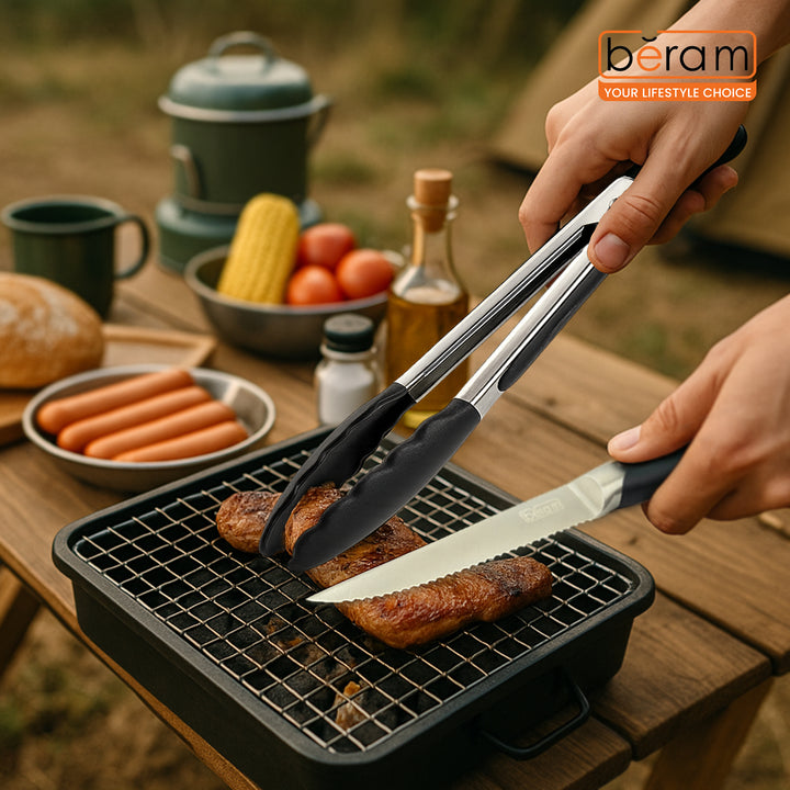 BERAM BBQ Accessory Set for Cooking, Grilling & Food Preparation – Multipurpose Kitchen Tools for Home Use, Outdoor BBQ, Meal Prep, Storage, Serving and Party Hosting