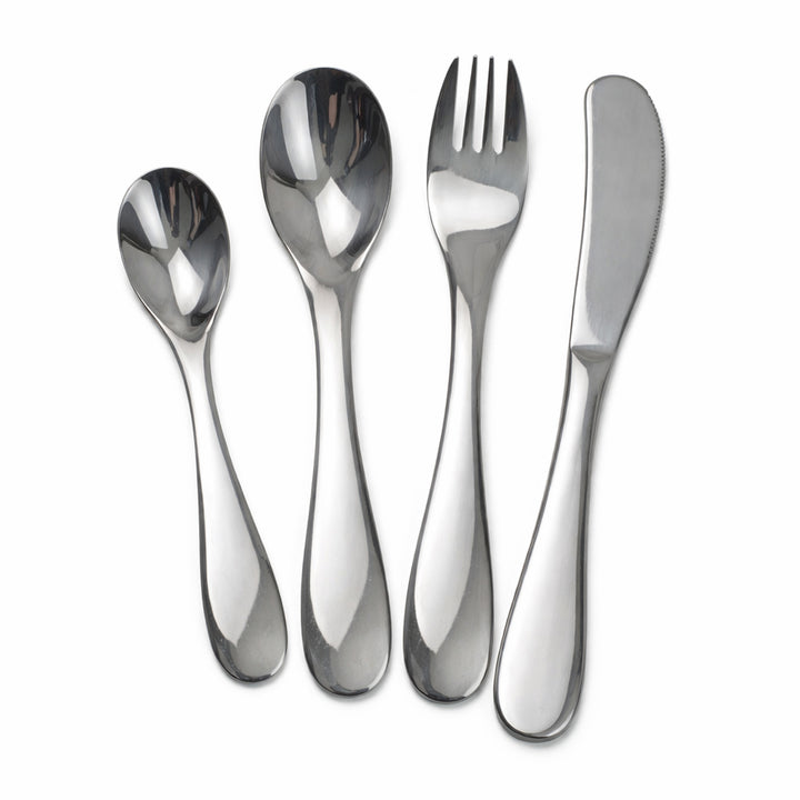 BERAM Tiny Bite Children’s Cutlery Set 18/10 Stainless Steel Flatware with Elegant Handles – Perfect Toddler Tableware