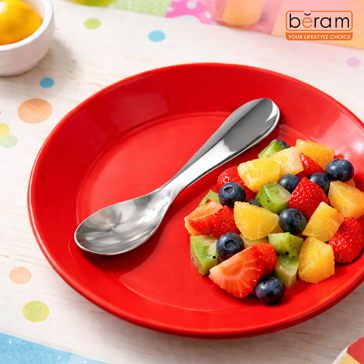 BERAM Tiny Bite Children’s Cutlery 18/10 Stainless Steel Flatware with Elegant Handles – Perfect Toddler Tableware