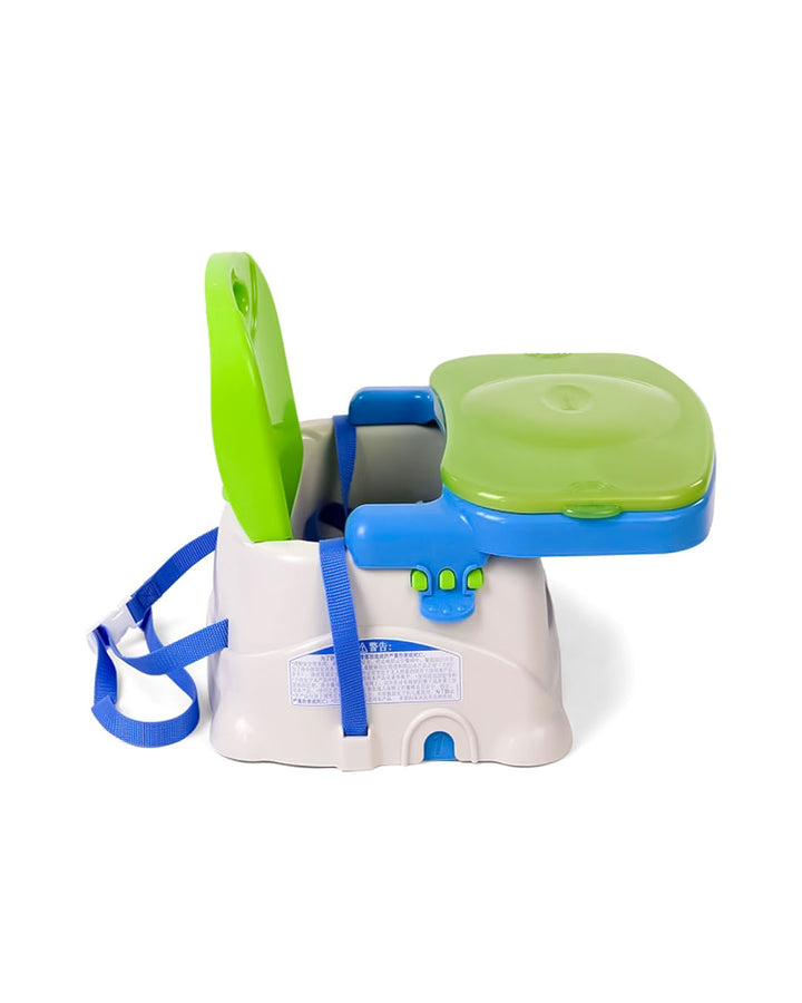 Portable Baby Dining Chair with Snap-On Tray Lid – Foldable Booster Seat for Feeding & Travel – Dishwasher-Safe Tray & Lid – Lightweight, Compact & Safe – Adjustable Seat with Safety Straps – Supports Up to 45 lbs – Ideal for Infants & Toddlers