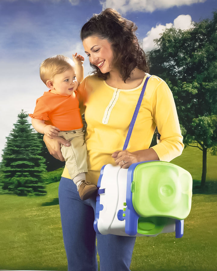 Portable Baby Dining Chair with Snap-On Tray Lid – Foldable Booster Seat for Feeding & Travel – Dishwasher-Safe Tray & Lid – Lightweight, Compact & Safe – Adjustable Seat with Safety Straps – Supports Up to 45 lbs – Ideal for Infants & Toddlers