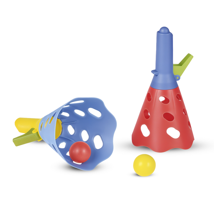 Playtive Catch and Throw Ball Game Set for Kids – 2 Lightweight Rackets with Balls for Indoor and Outdoor Play – Hand-Eye Coordination and Motor Skill Development – Certified Safe for Ages 3+ – Durable, Colorful, Fun Active Toy for Children