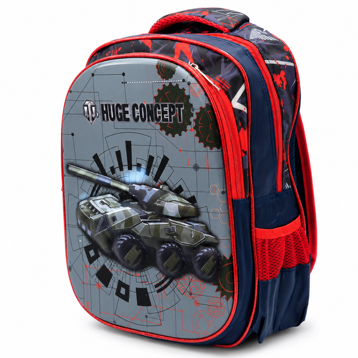 Vehicle Theme School Backpack, Large Capacity Lightweight Durable School Bag with Multiple Compartments, Side Bottle Pockets, Student Backpack for School, Travel & Everyday Use