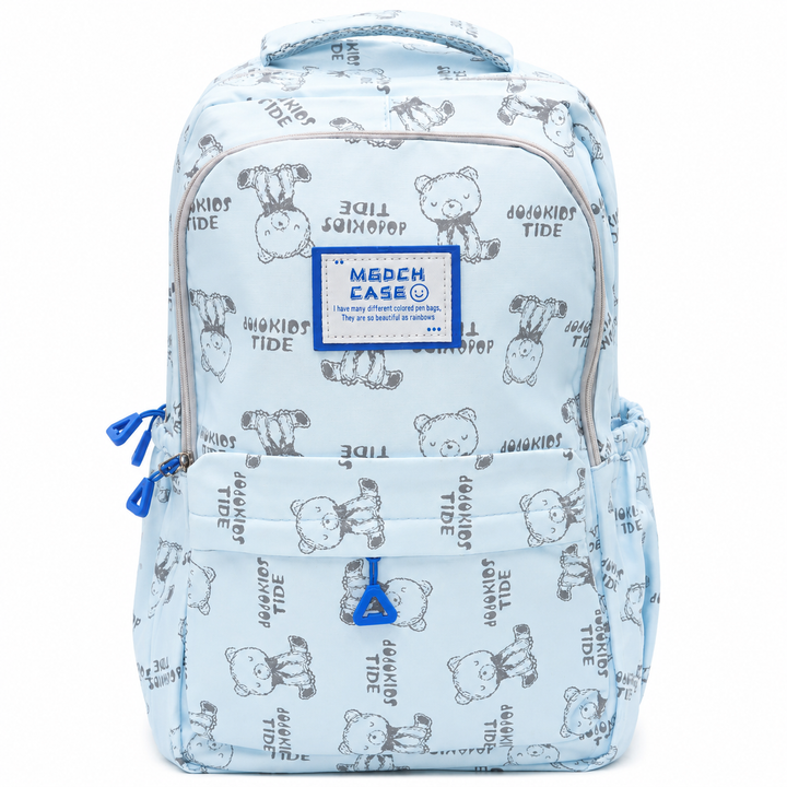 17 Inch Bear Bliss School Backpack Lightweight Multi-Pocket Bookbag with Large Capacity Polyester Adjustable Padded Shoulder Straps Everyday Backpack for School Travel Study Outdoor Use