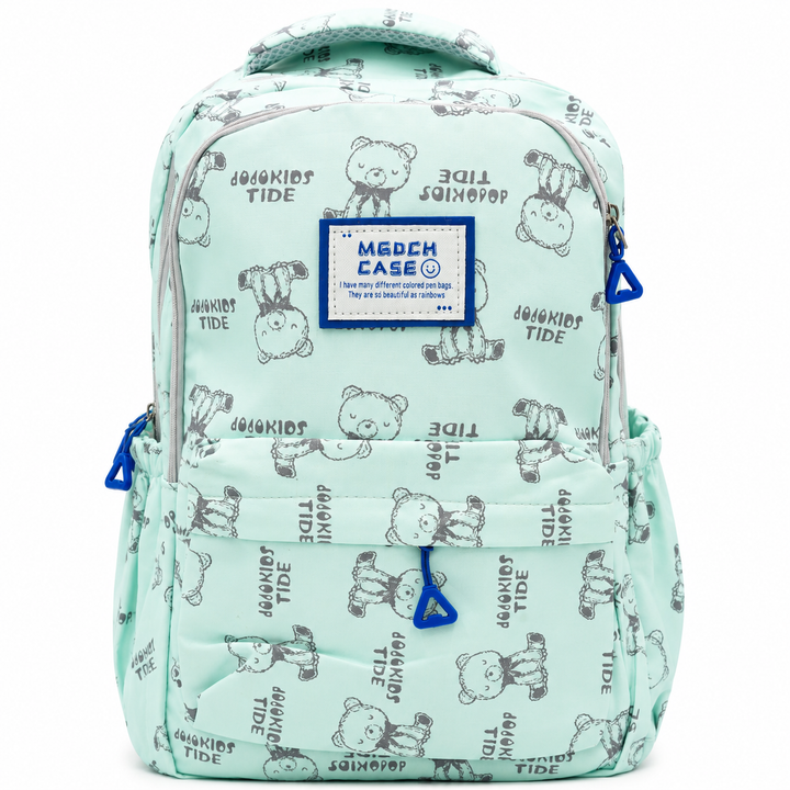 17 Inch Bear Bliss School Backpack Lightweight Multi-Pocket Bookbag with Large Capacity Polyester Adjustable Padded Shoulder Straps Everyday Backpack for School Travel Study Outdoor Use