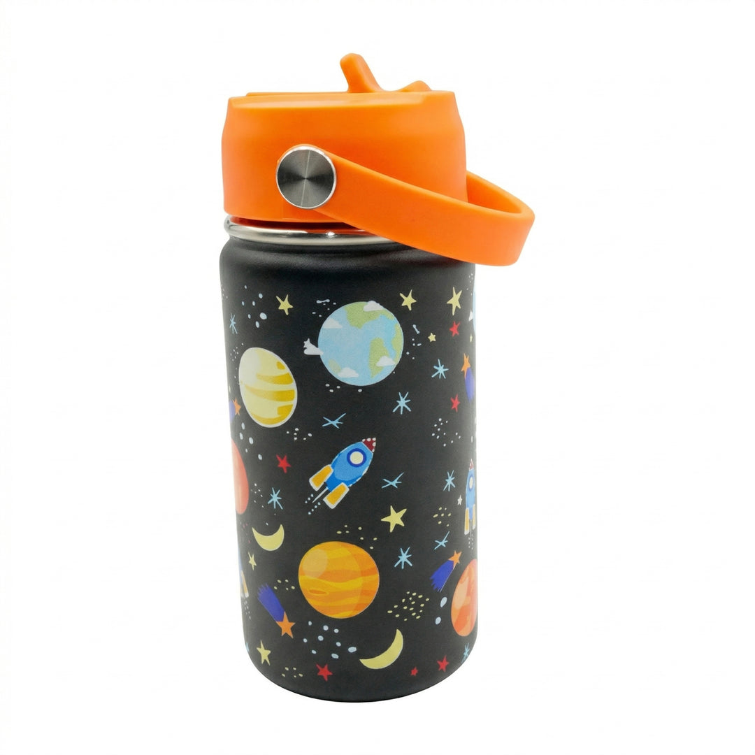Beram Stainless Steel Thermal Water Bottle 12oz 500ml Smart Water Bottle Aqua Flask Travel Flask for Hot Water Thermos Flask Harmonica Bottle
