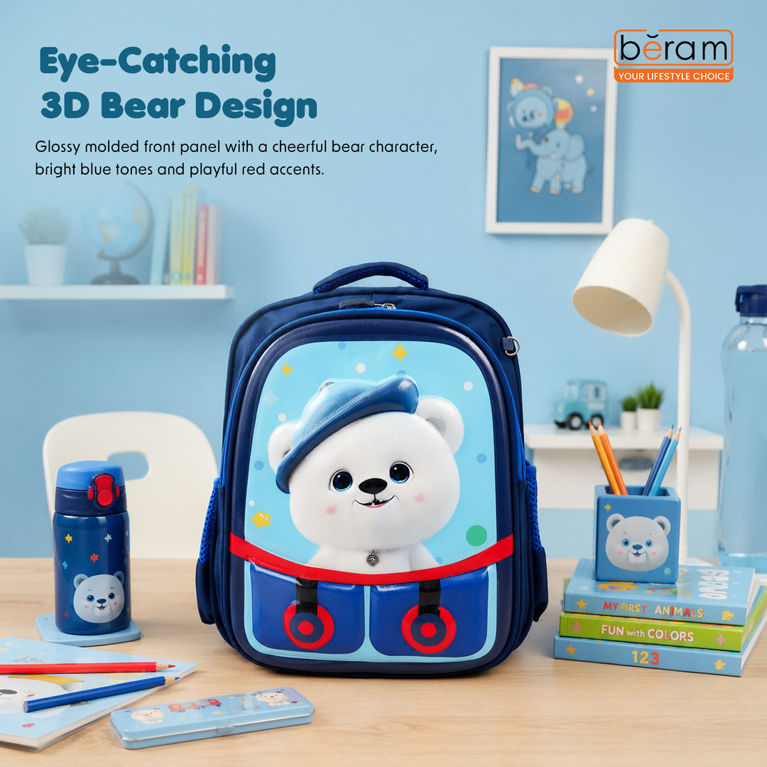 14.5 Inch School Backpack Lightweight Water-Resistant Book bag with Multiple Compartments, Padded Shoulder Straps & Side Bottle Pocket, Durable Daily Travel Bag